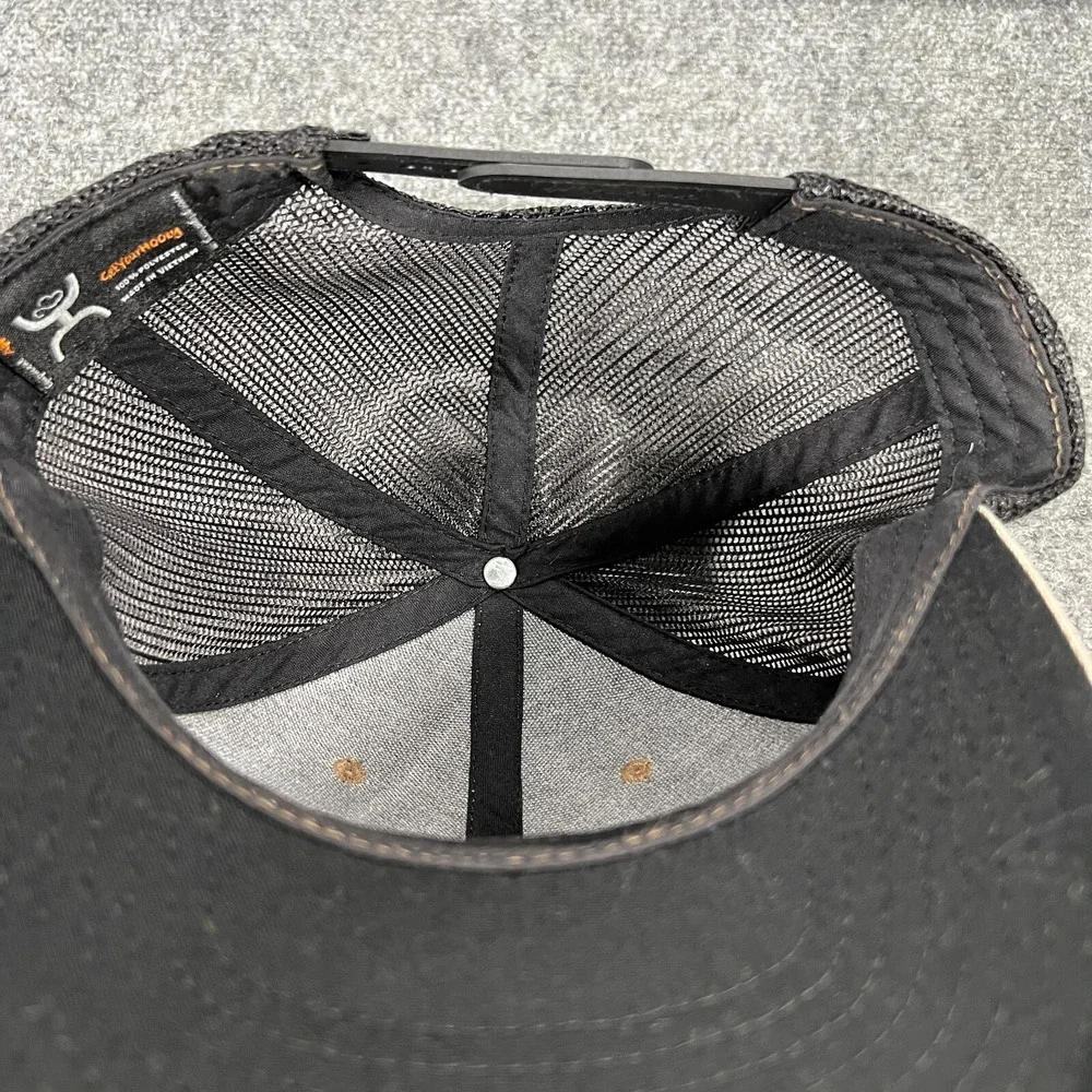 Hooey Hat Cap Snap Back Mesh Trucker Black Beige Western Casual Outdoor